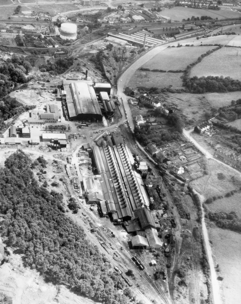 Aerial photography of Cwmbran works