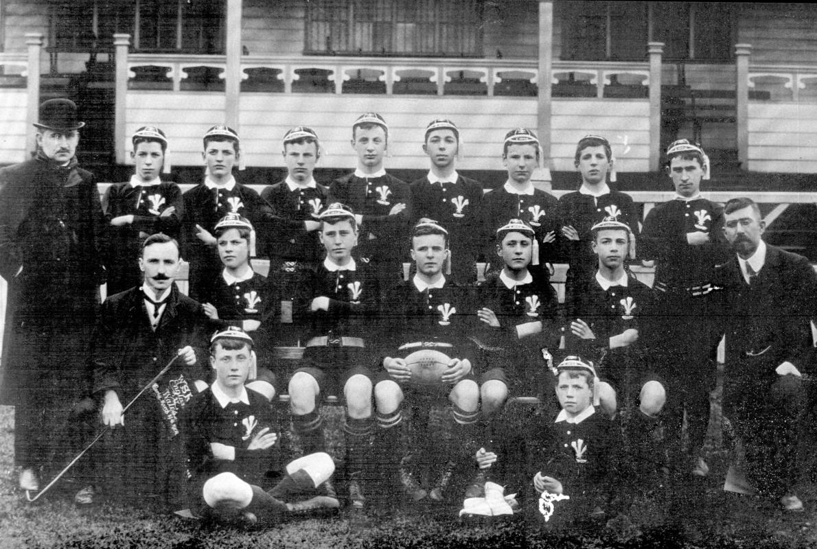 Photograph of First Welsh Schoolboy Rugby International 1908