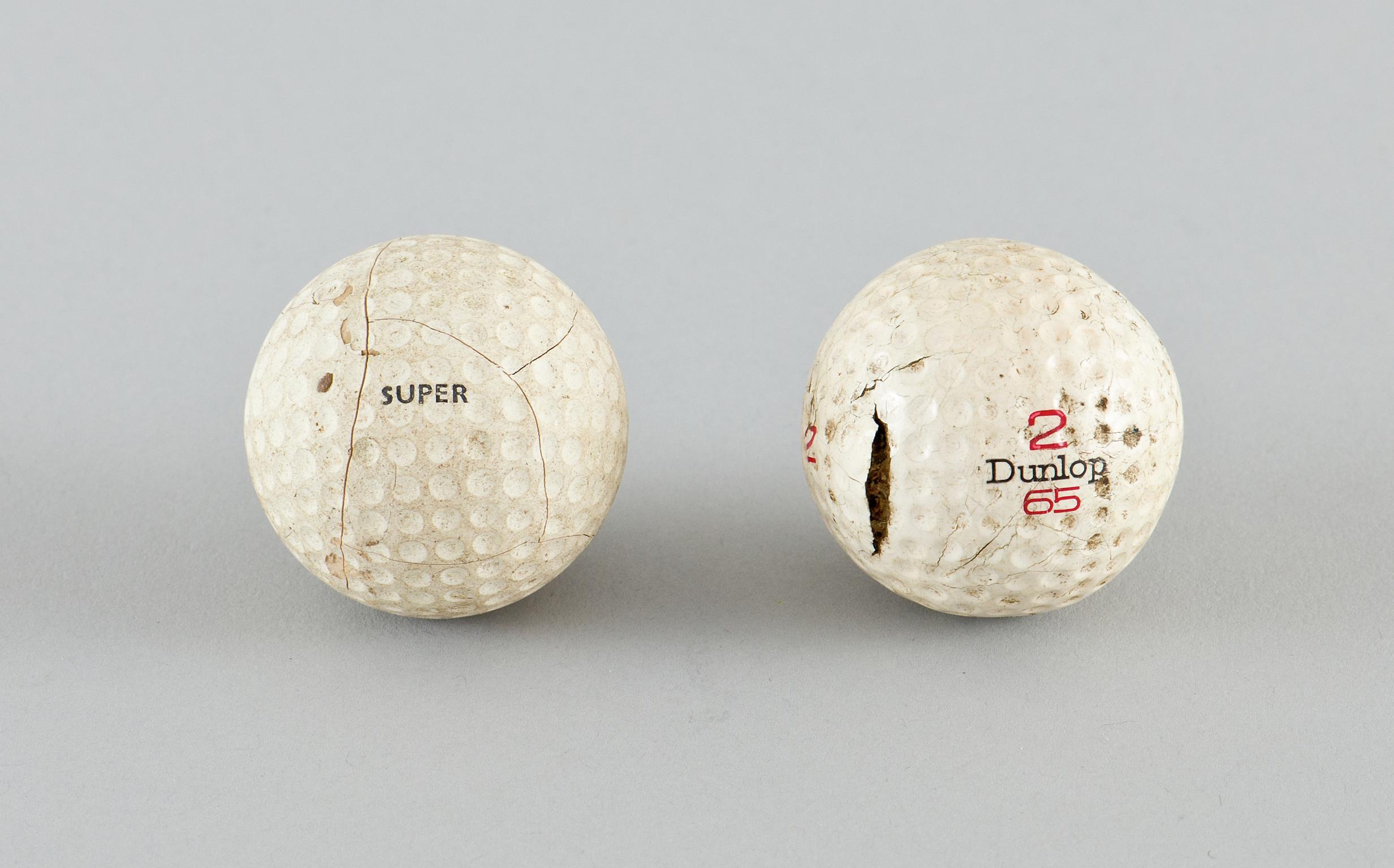 Two golf balls.