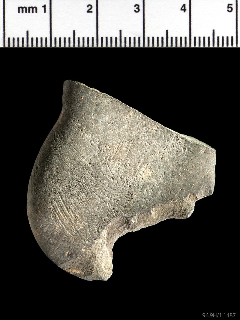 Mesolithic stone decorated pebble