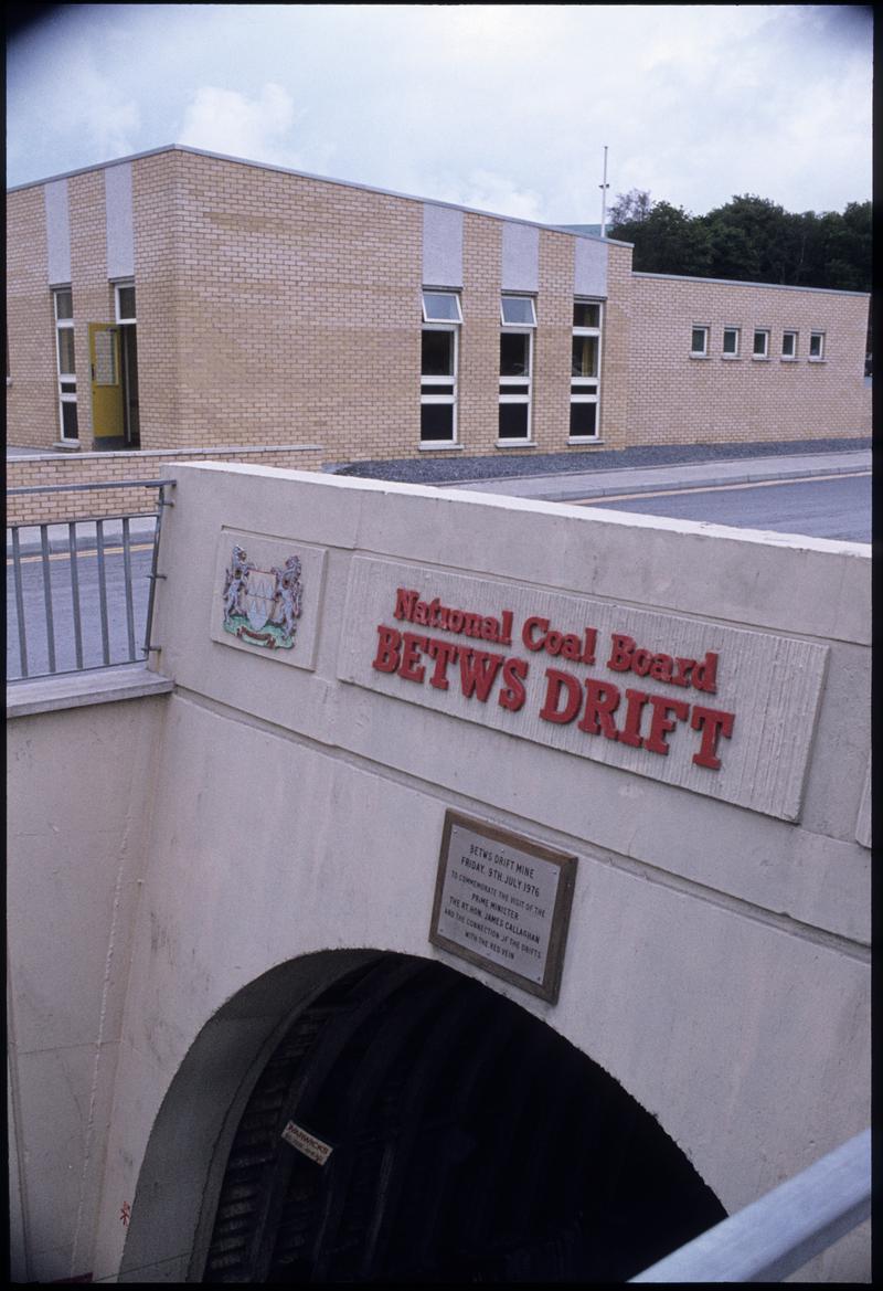 Colour film slide showing the entrance to Betws Mine, September 1979.