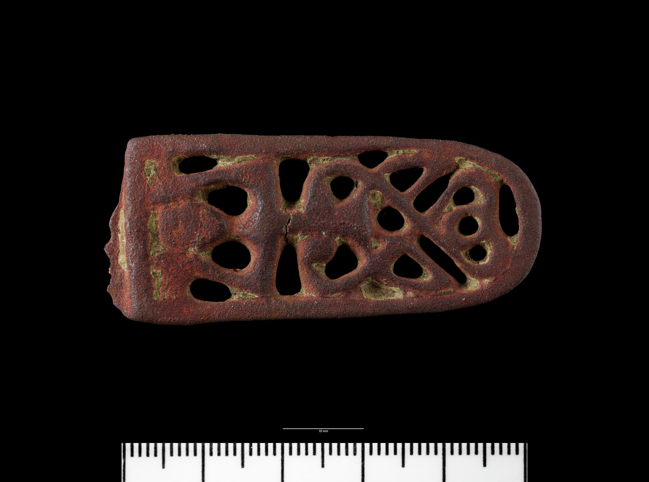 Early Medieval copper alloy strap end