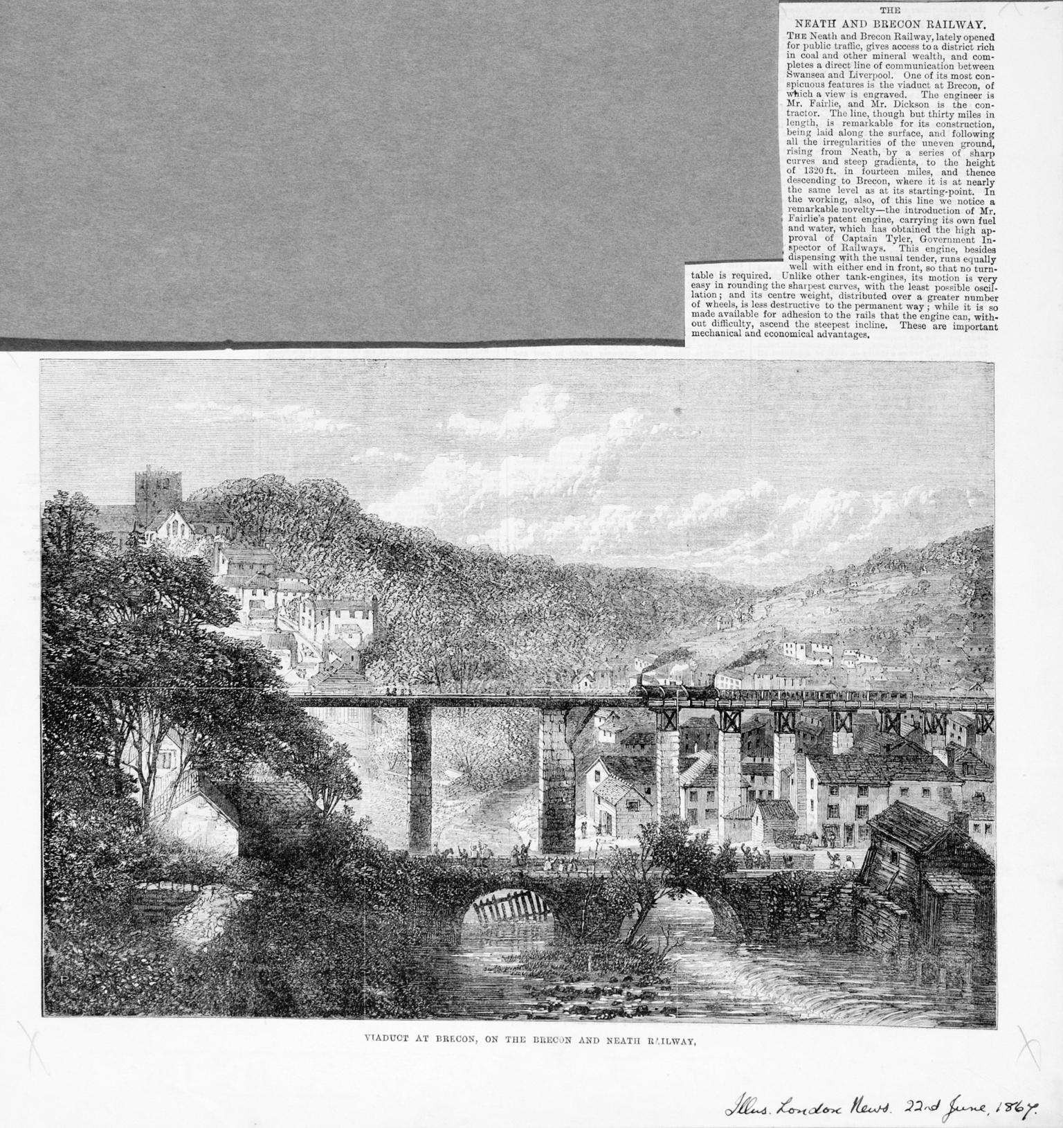Viaduct at Brecon (print)