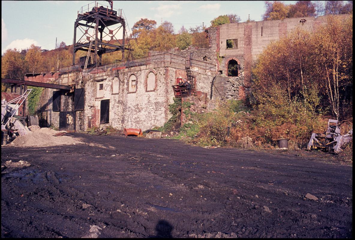 Colour film slide showing the Llanover pumping station, 1974.