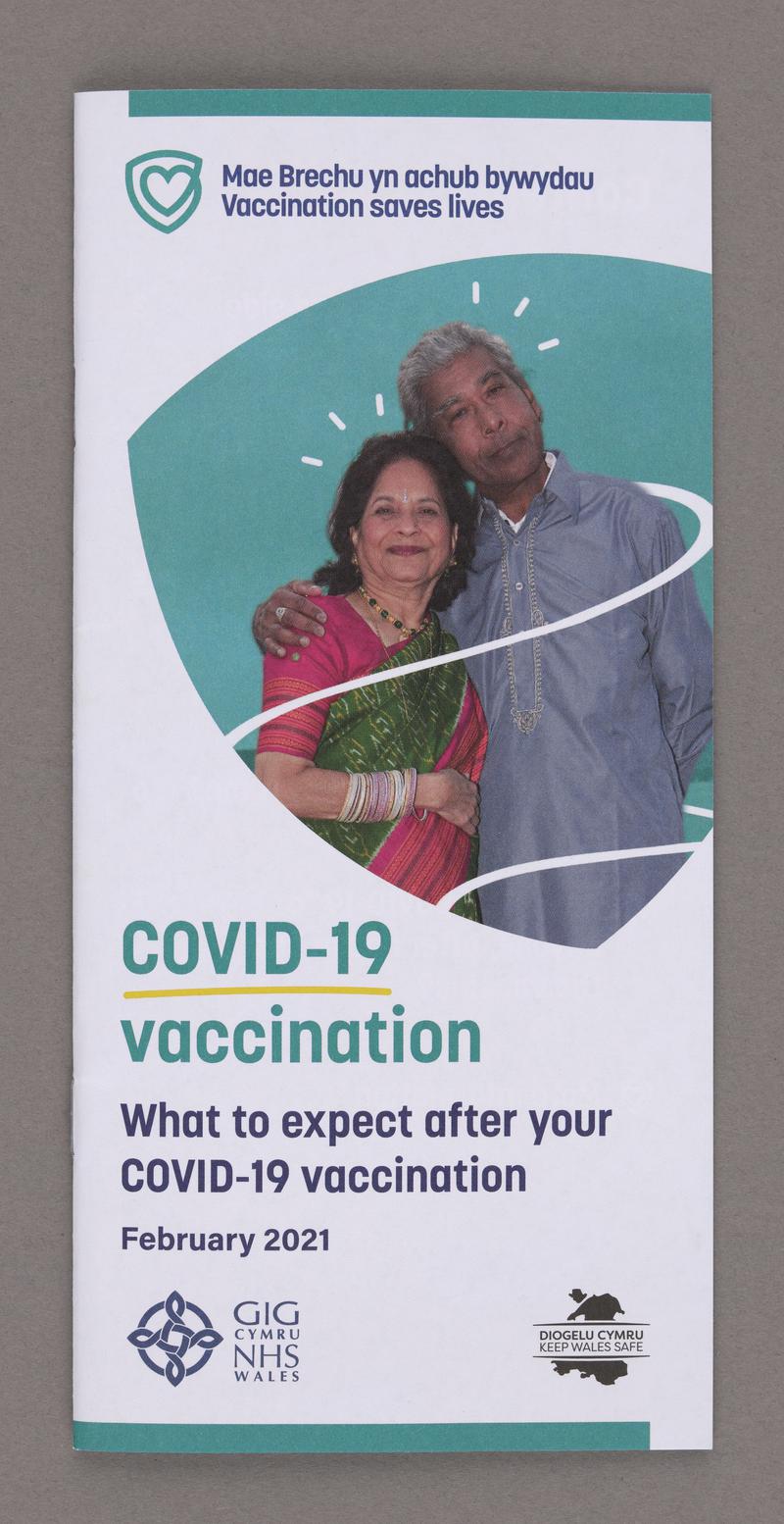 NHS Wales booklet &#039;COVID-19 vaccination. What to expect after your COVID-19 vaccination&#039;, February 2021.