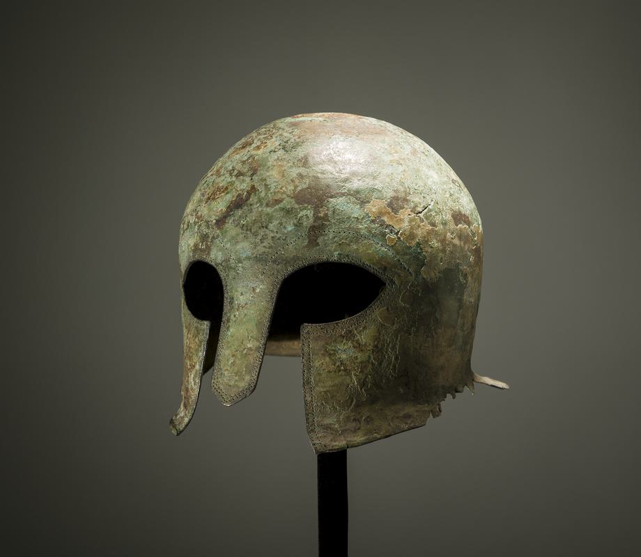 Greek copper alloy helmet