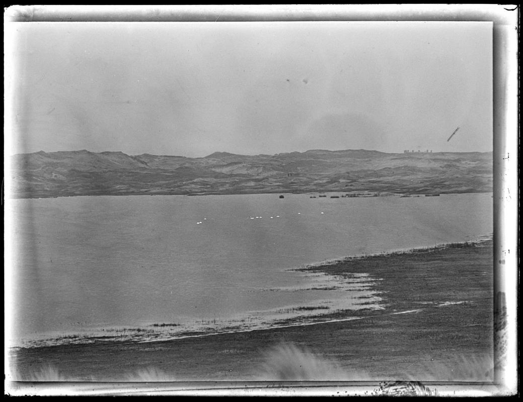 Kenfig Pool, glass negative
