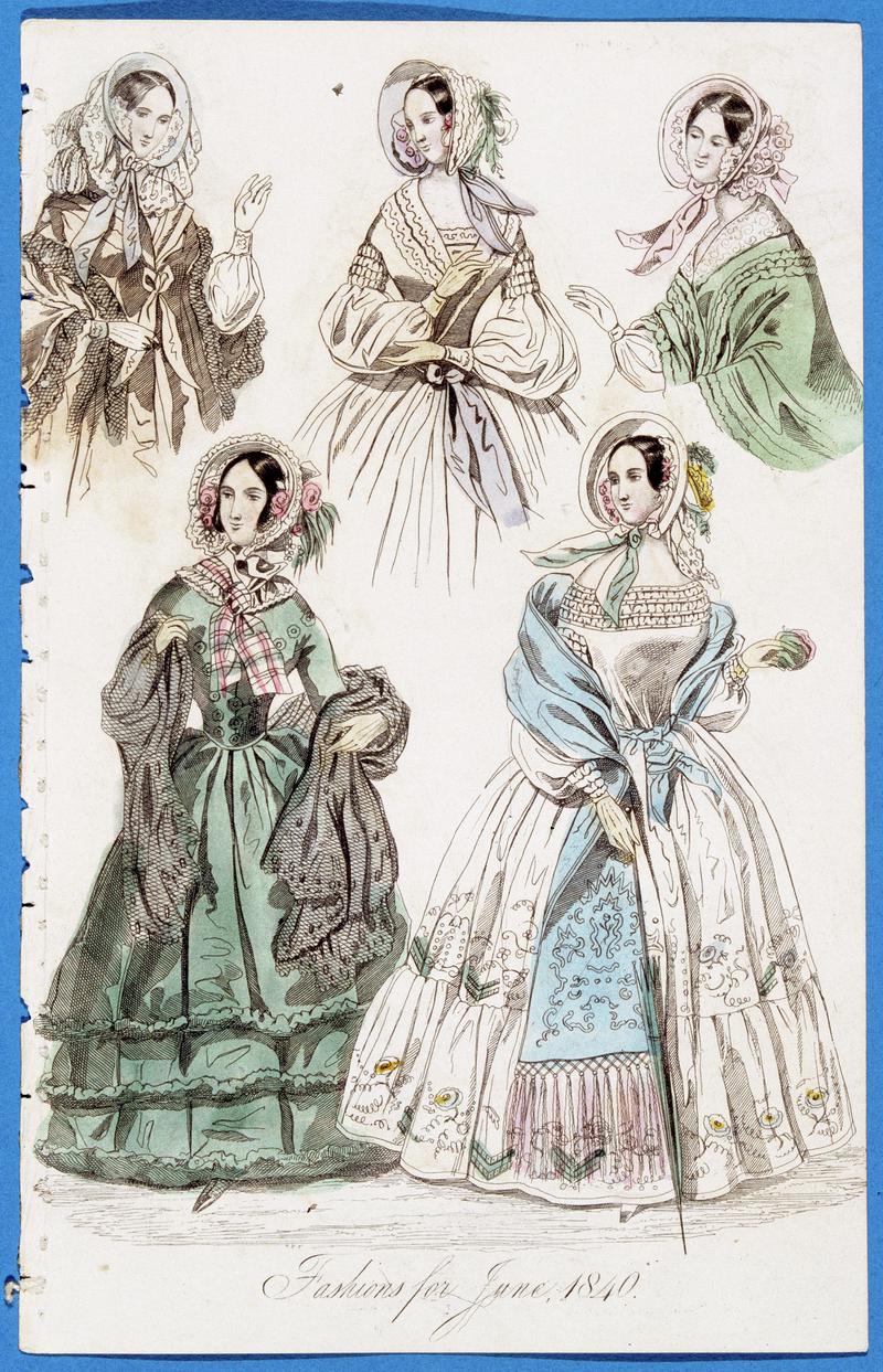 Fashion plate, &#039;Fashions for June 1840&#039;