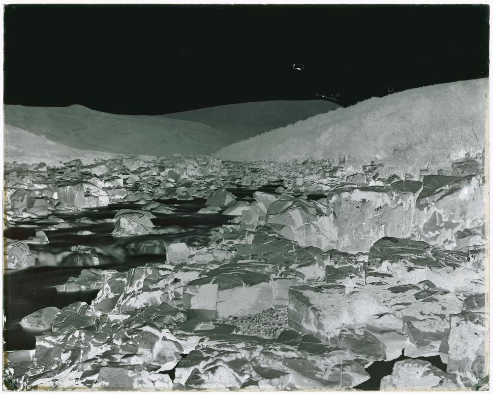 The River Tees Above High Force (glass negative)