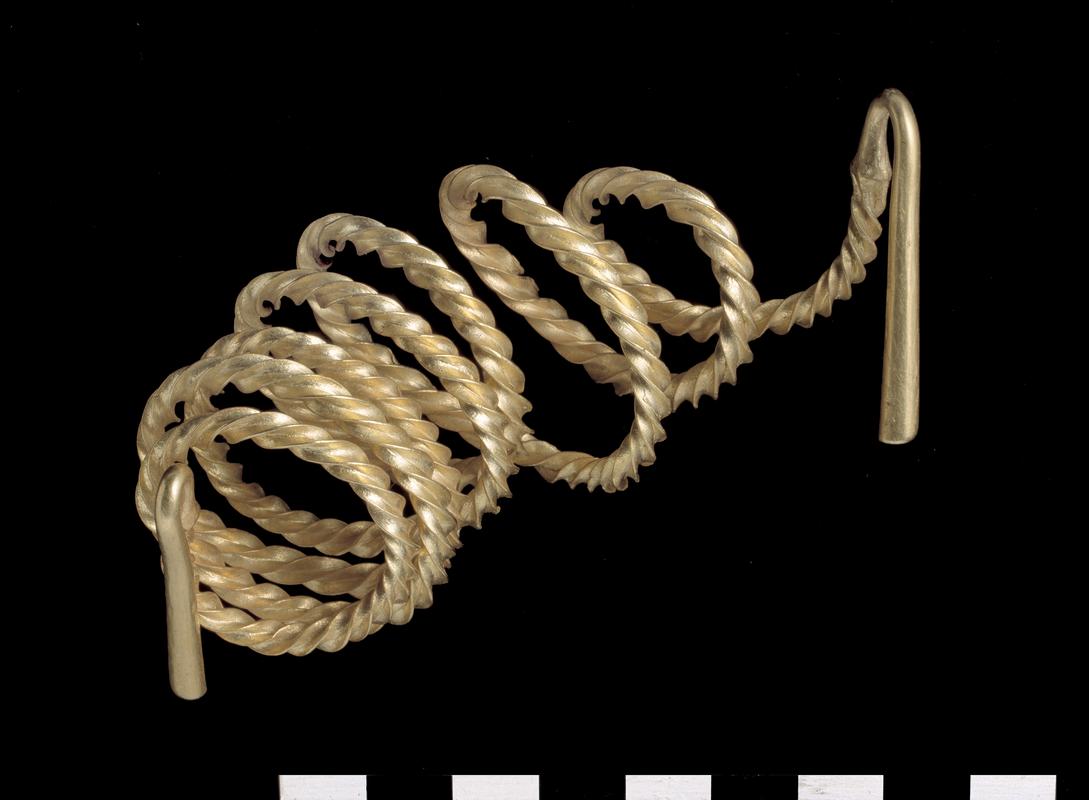 Middle Bronze Age gold bar torc