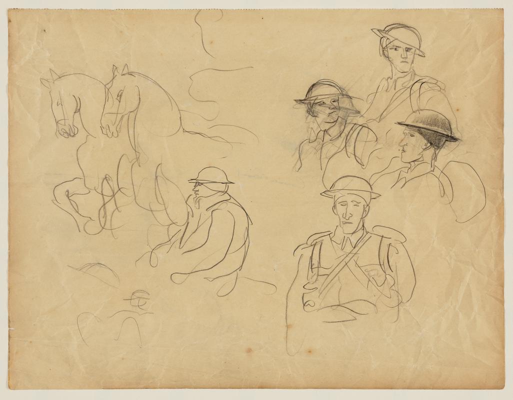 Sketches of Soldiers and Horses
