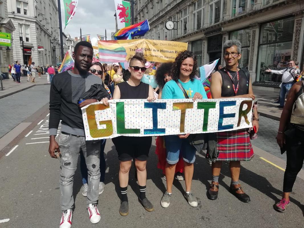 Glitter Cymru at Cardiff Pride, 28 August 2018.