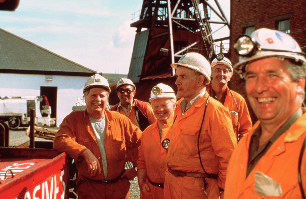 Group of miner guides at Big Pit