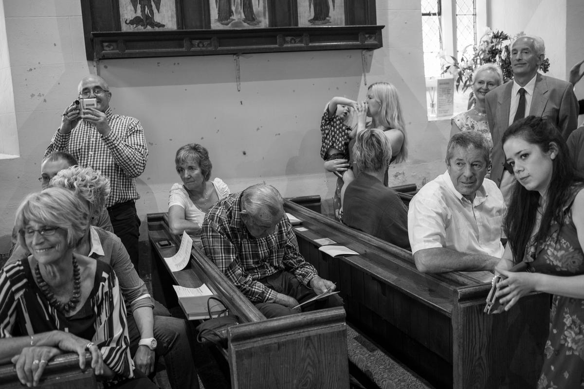 GB. WALES. Tintern. Christening at St Michael&#039;s church. 2013.
