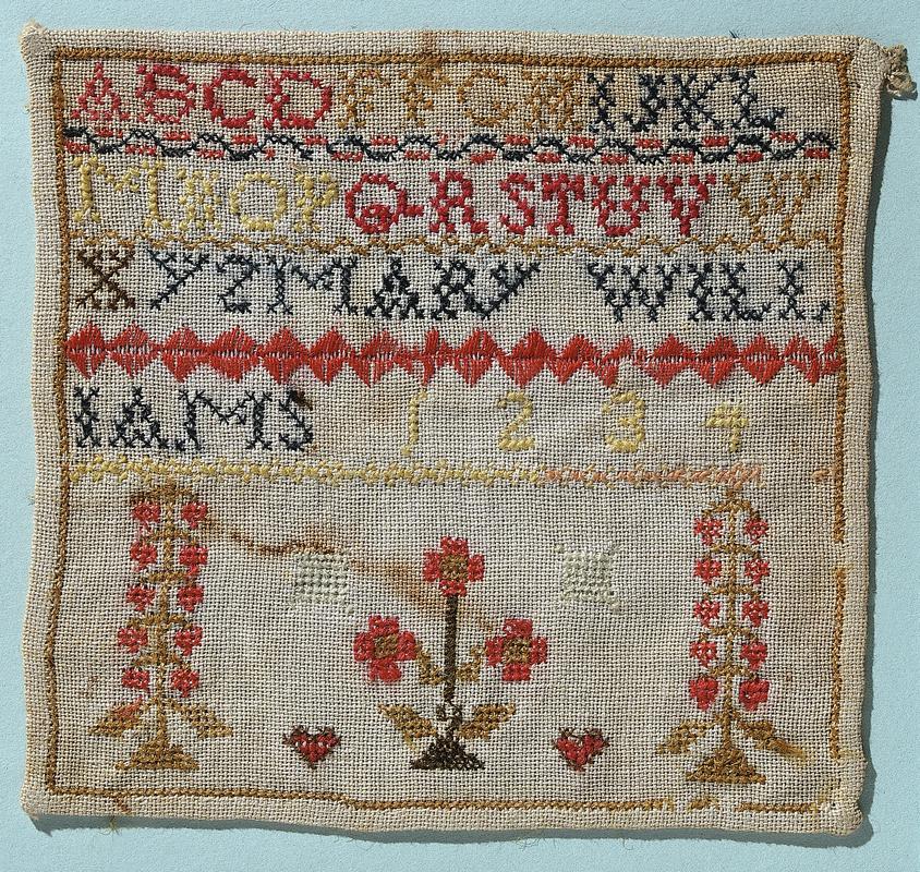 Sampler, made in Cardiff, 19th century