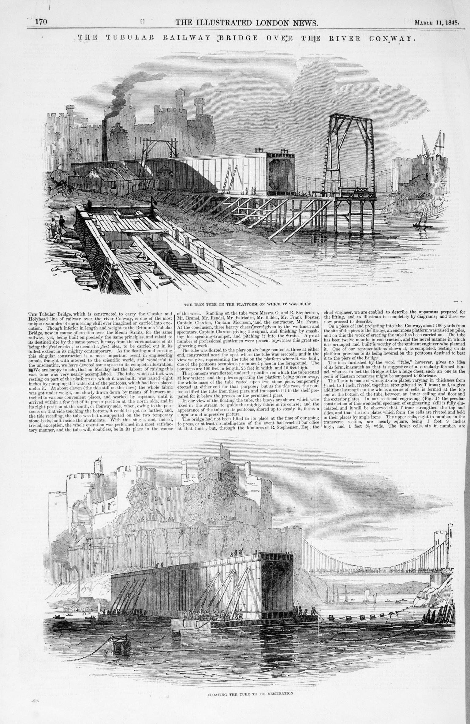 Tubular Railway Bridge over the River Conway (print)