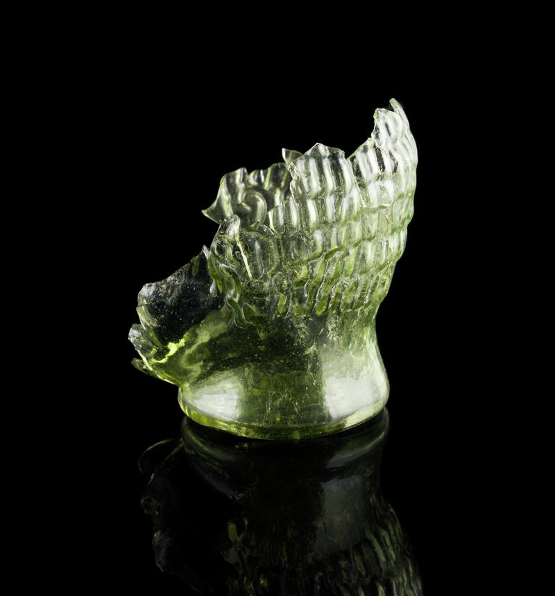 Roman glass African head beaker
