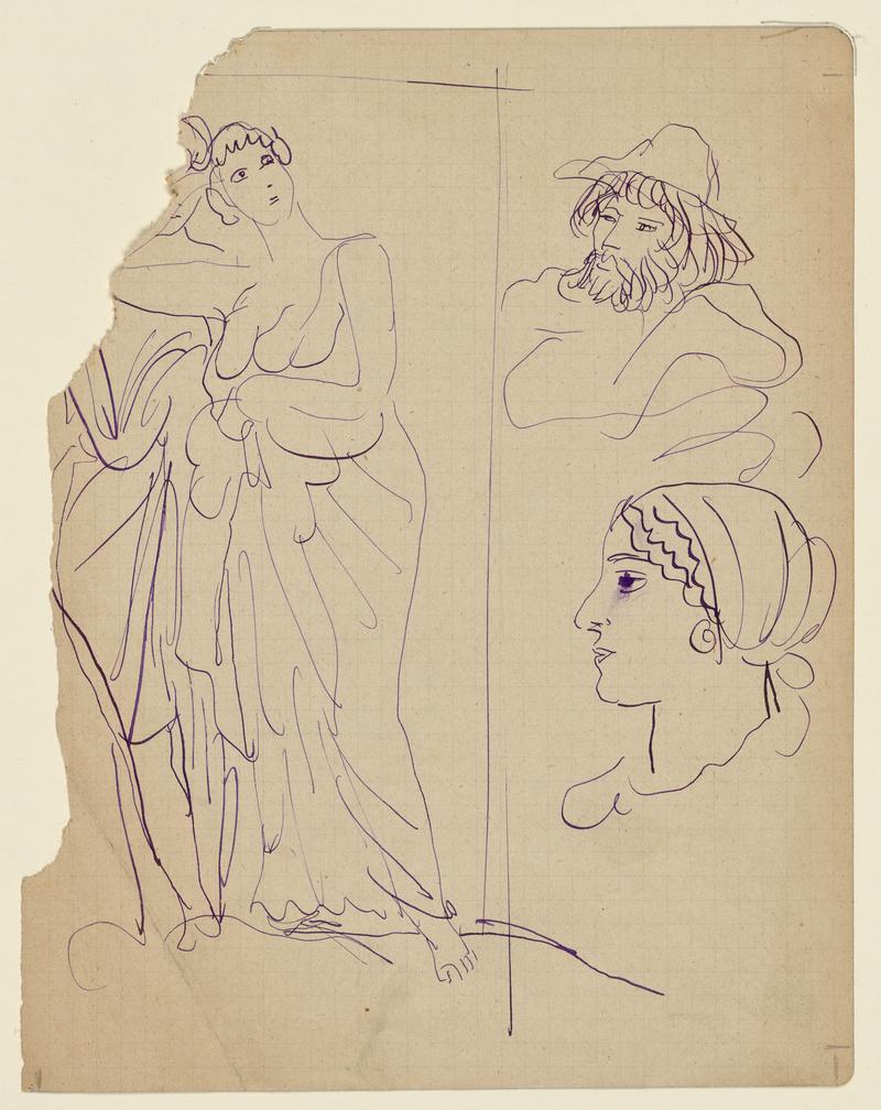 Studies of Two Women and a Man