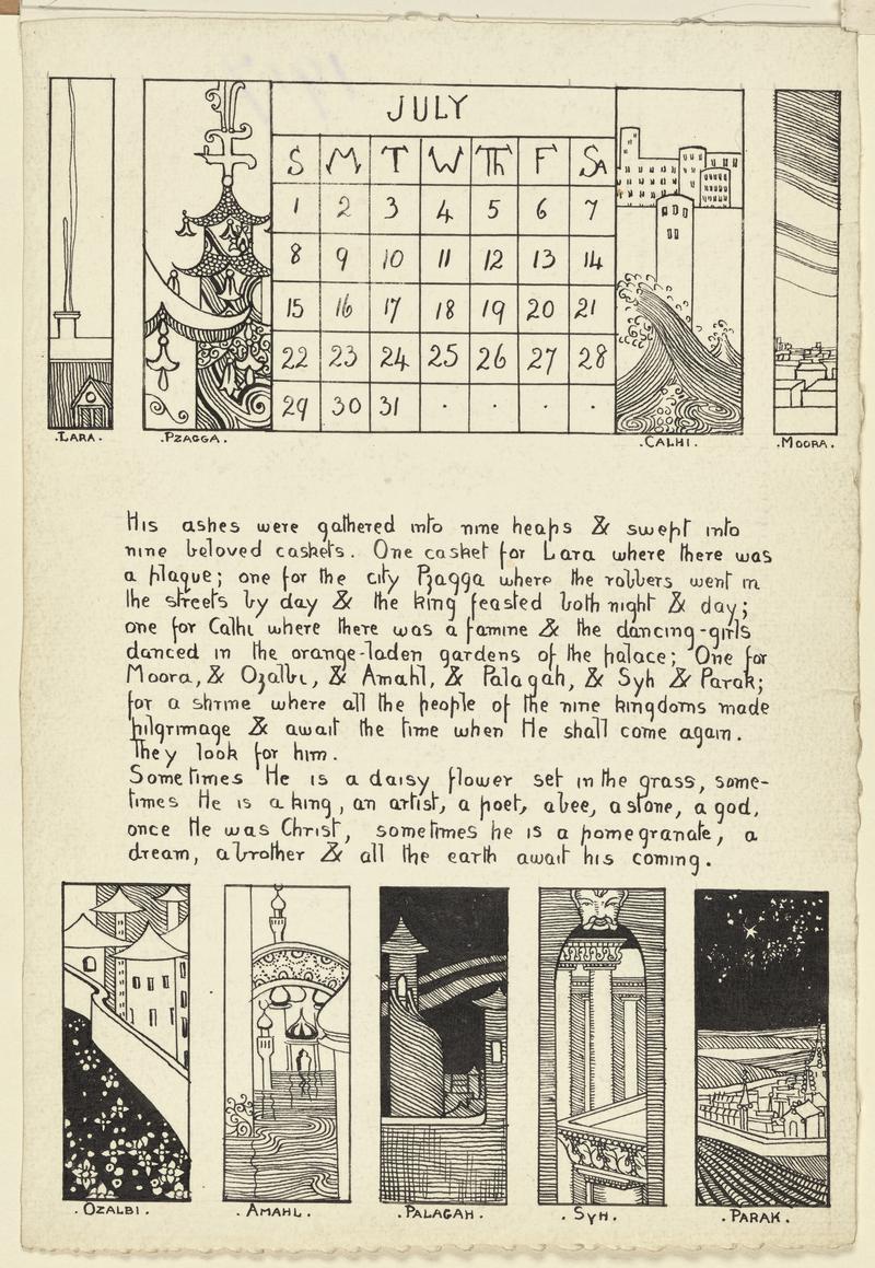 Calendar for July 1917