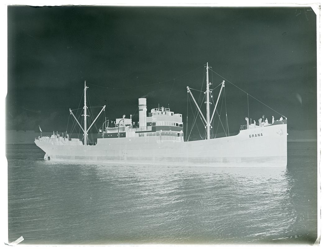 S.S. GRANA, glass negative