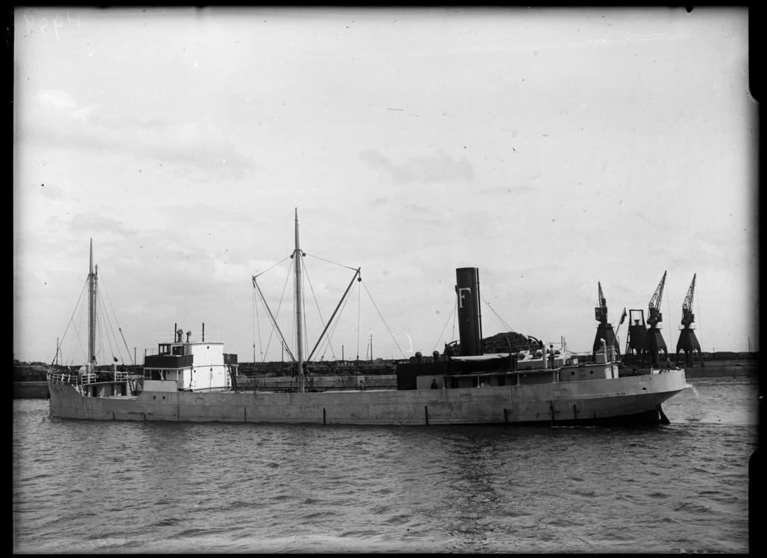 Three quarter Port stern view of S.S. FRISCO, c.1936.