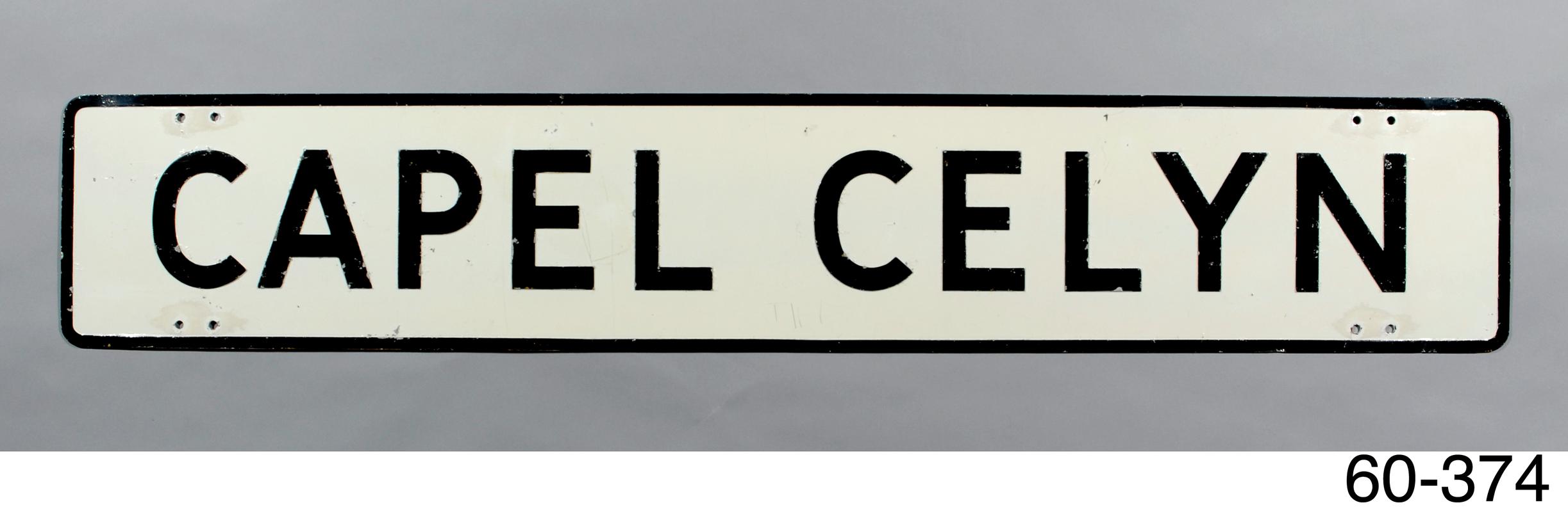 Road sign &#039;Capel Celyn&#039;