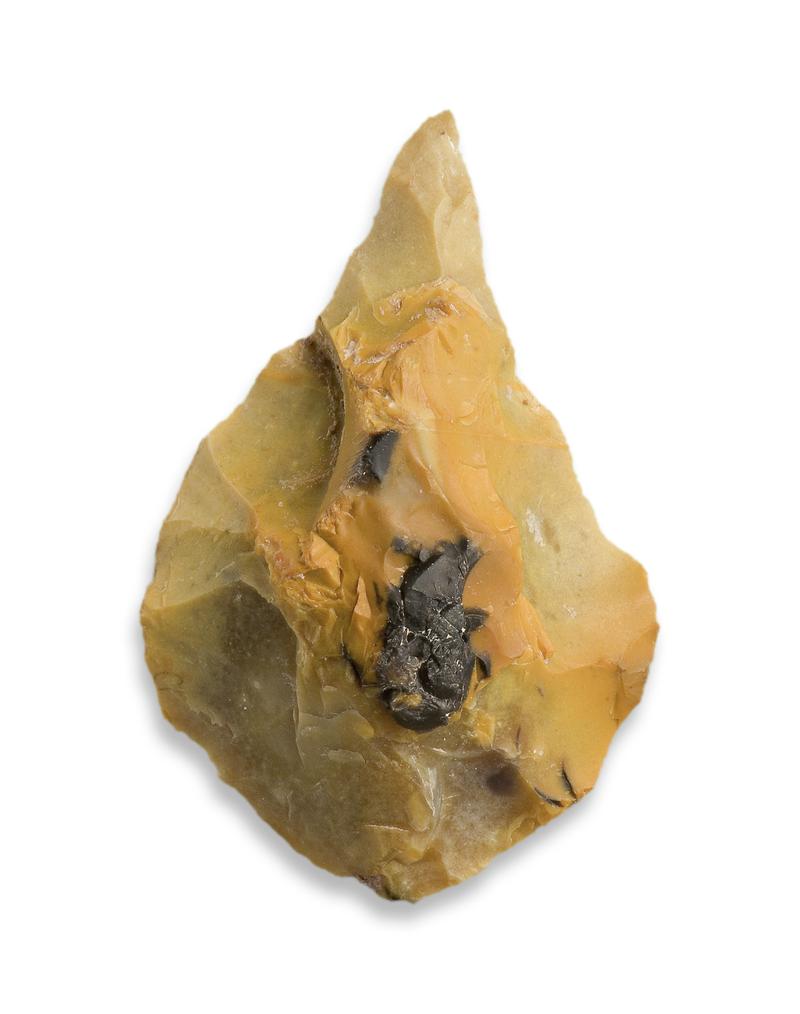 Neolithic flint leaf shaped arrowhead