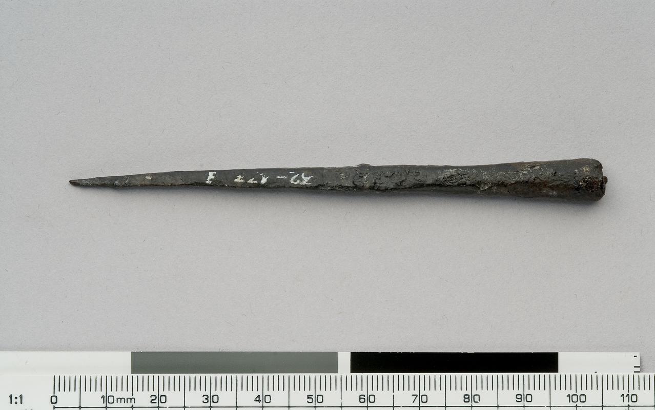 Medieval iron arrowhead