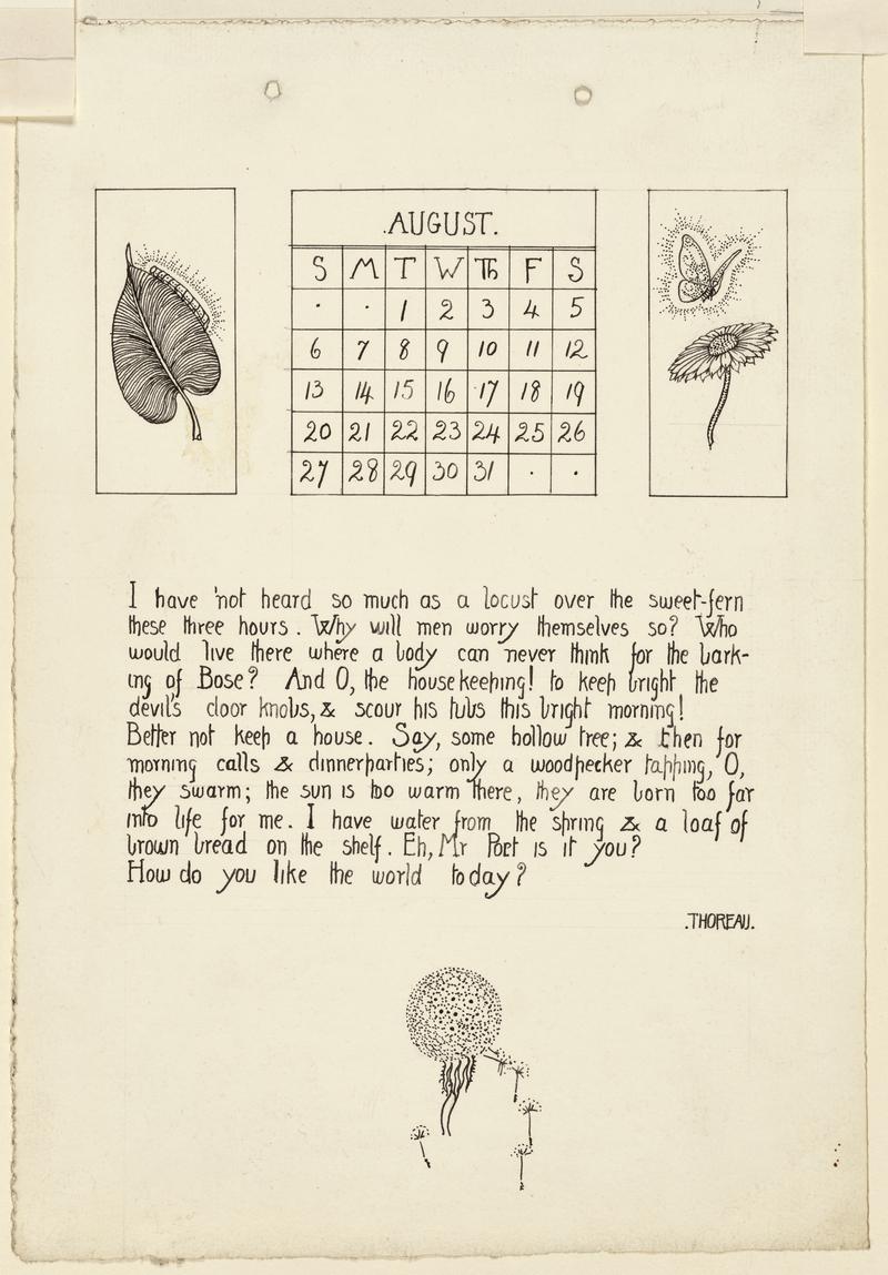 Calendar for August 1916