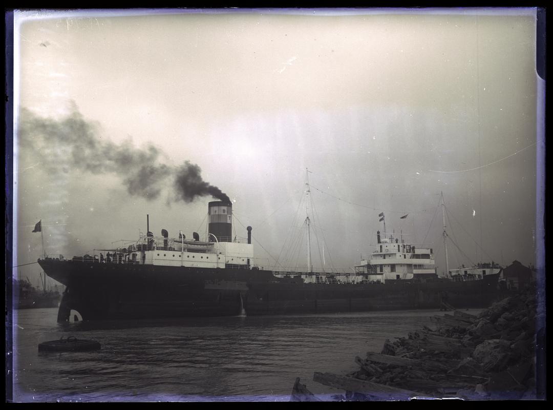 ¾ Starboard stern view of M.V. BELLO, c.1936.