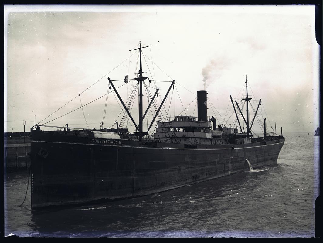 S.S. CONSTANTINOS II, glass negative