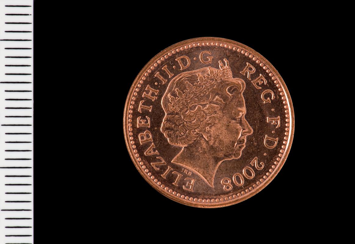 UK 1p coin 2008