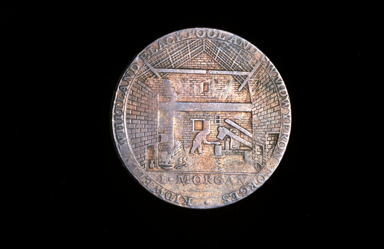 Carmarthen Iron Works half penny token, 1791