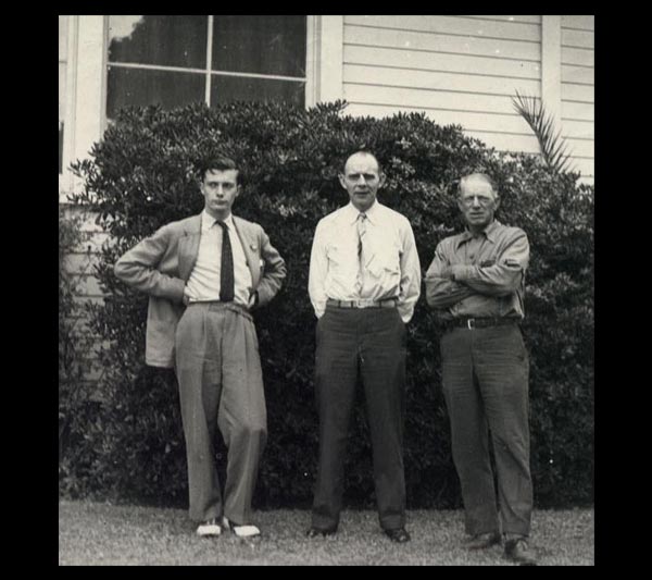 Collectors Robert Tucker Abbott, Bill Clench and Emery Chace - San Pedro, 1940.