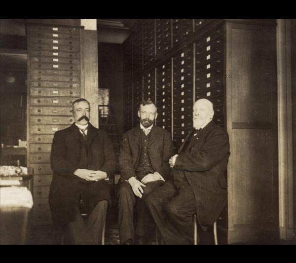 The collectors  Phillipe Dautzenberg, Charles Hedley and Henri Fischer - Paris, October 1912.