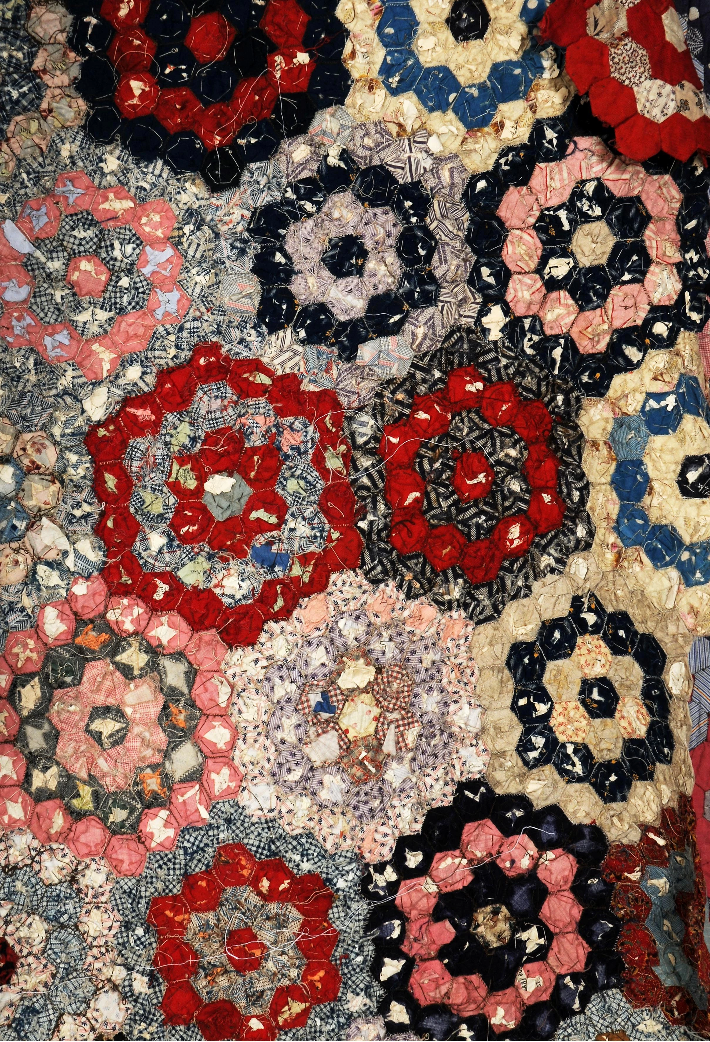 Unfinished patchwork bedcover