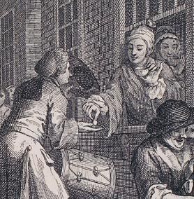 Detail of William Hogarth, 'Industry and Idleness: The Industrious 'Prentice Married', 1747 