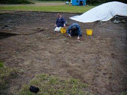 Excavation continues in Mark Lewis' trench.