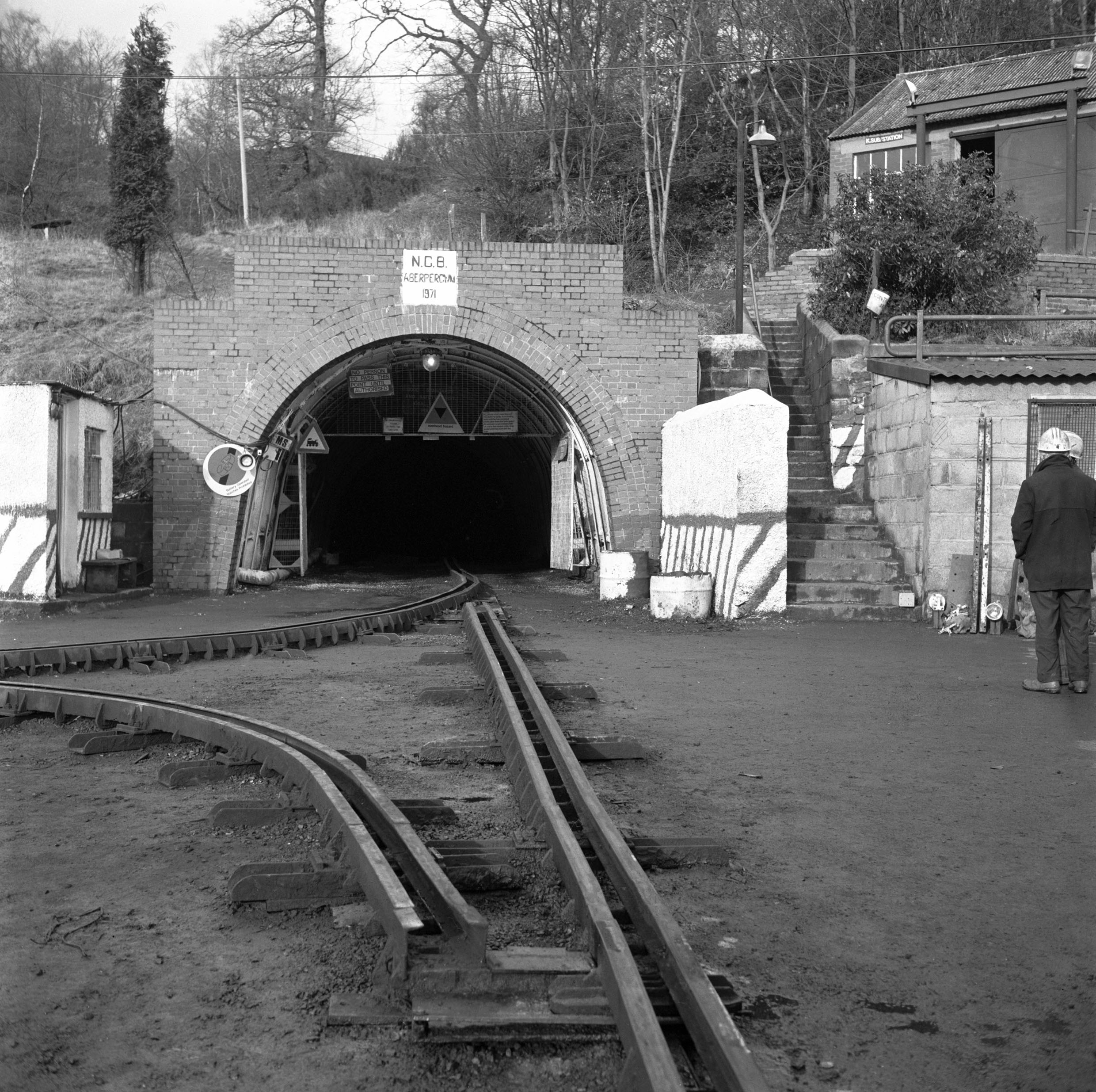 Aberpergwm, 1972, entrance of the new drift mine.