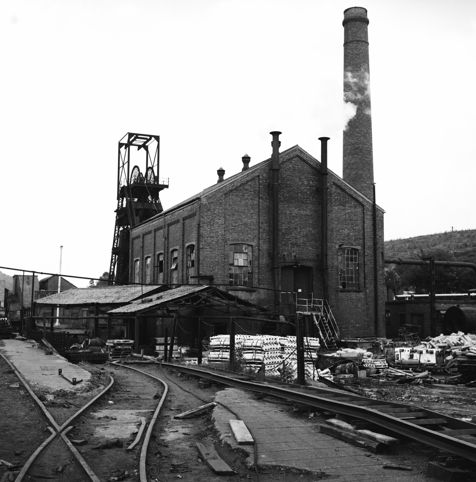 Cefn Coed Colliery engine house for the Markham engine on the upcast shaft 1973.