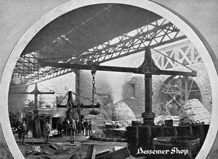  The Bessemer steel converters kept the works going through the 1880s.