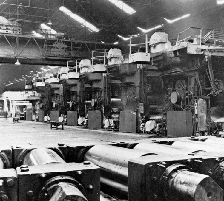 The new stripmill produced high quality strip steel at 20 miles per hour