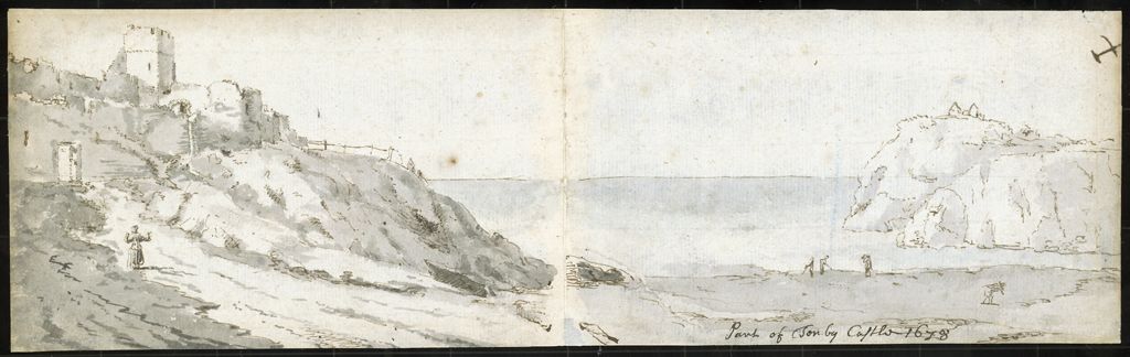 <em>Tenby Cliffs</em> (1678), Francis Place.