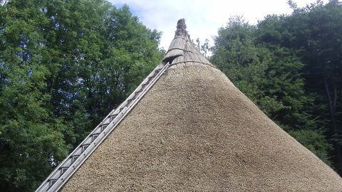 Finished thatched roof