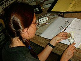 Heather keeping pace with the flood of finds.