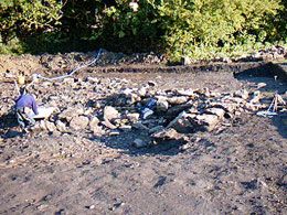 Final recording of the spring area in Evan's trench.