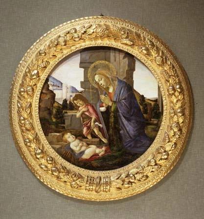 Workshop of Alessandro Botticelli (1447 - 1510), <em>Virgin adoring the Child with the young St John the Baptist</em>