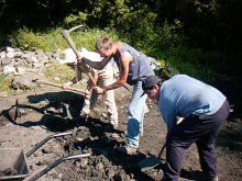 Hard work in the Spring trench