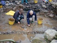 Excavation of the early medieval deposits in the spring