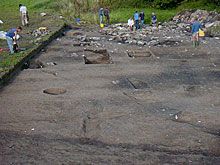 Some of the excavated features in the Spring trench